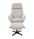 Sillón Giratorio 360º con Reposapiés Picra Gris claro|SAYEZ|