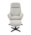 Sillón Giratorio 360º con Reposapiés Picra Gris claro|SAYEZ|