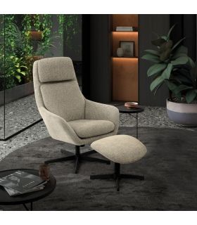 Sillón Giratorio 360º con Reposapiés Picra visón|SAYEZ|