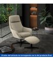 Sillón Giratorio 360º con Reposapiés Picra Gris claro|SAYEZ|
