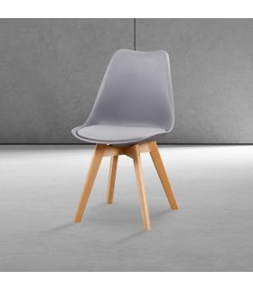 Pack 4 Sillas de Comedor Malmo Gris, ambiente |SAYEZ|