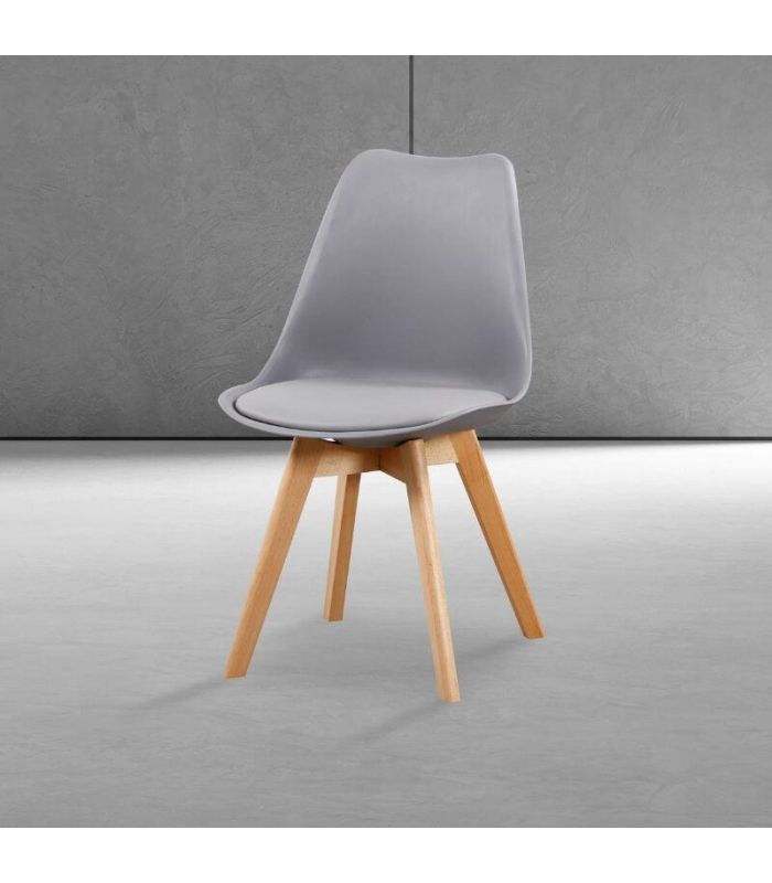 Pack 4 Sillas de Comedor Malmo Gris, ambiente |SAYEZ|