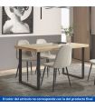 Mesa Comedor Fija Natural Roble Nordish y Blanca 140cm, en ambiente |SAYEZ|