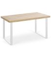 Mesa Comedor Fija Natural Roble Nordish y Blanca 140cm |SAYEZ|