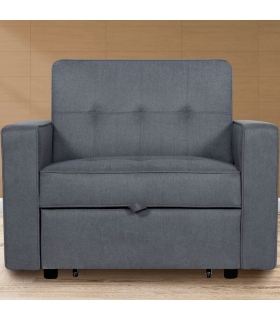 Sillón Cama 1 Plaza Izan Gris 110cm, en ambiente |SAYEZ|