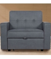 Sillón Cama 1 Plaza Izan Gris 110cm, en ambiente |SAYEZ|
