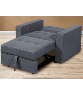 Sillón Cama 1 Plaza Izan Gris 110cm, en ambiente|SAYEZ|