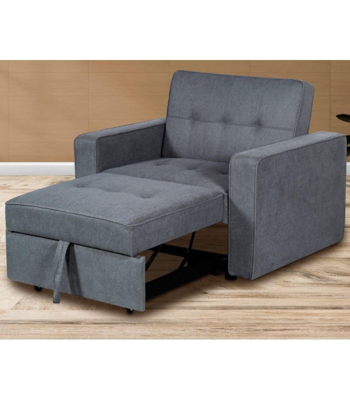 Sofá Cama 1 Plaza Izan Gris 110cm