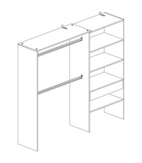 Armario Vestidor Plus Blanco 163cm |SAYEZ|