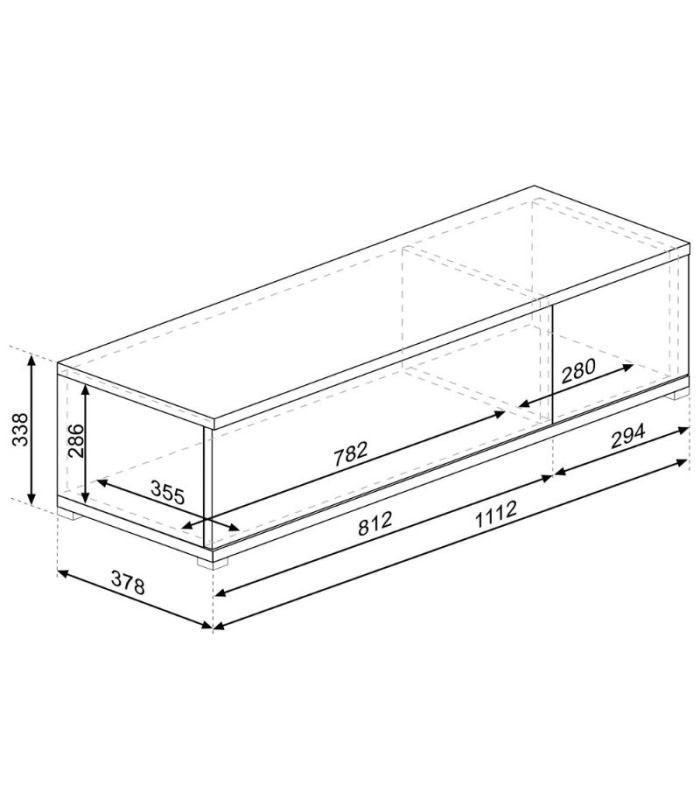 Mueble de Televisión Unique 111cm, medidas |SAYEZ|