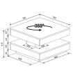 Mesa de Centro Giratoria 360º Soho 78cm, medidas |SAYEZ|