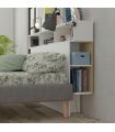 Cabecero Horizon Blanco y Roble Natural 162cm, en ambiente |SAYEZ|