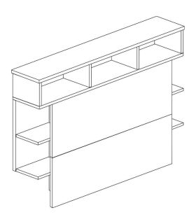 Cabecero Horizon Blanco y Roble Natural 162cm |SAYEZ|
