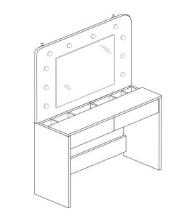 Tocador Hollywood Blanco 100cm |SAYEZ|