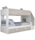 Litera con Cama Nido Easy Cascina y Blanco 90x190cm|SAYEZ|