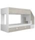 Litera con Cama Nido Easy Cascina y Blanco 90x190cm|SAYEZ|