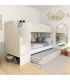 Litera con Cama Nido Easy Cascina y Blanco 90x190cm, en ambiente |SAYEZ|