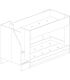 Litera con Cama Nido Easy Cascina y Blanco 90x190cm, medidas |SAYEZ|