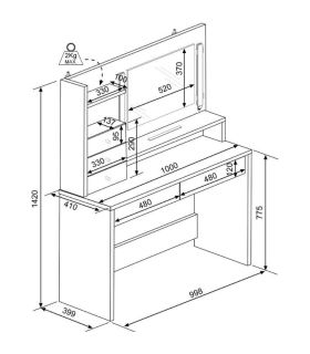 Tocador Wish Blanco 100cm |SAYEZ|