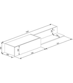 Mueble de Salón Cosmit 150cm, módulo superior, medidas |SAYEZ|