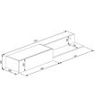 Mueble de Salón Cosmit 150cm, módulo superior, medidas |SAYEZ|