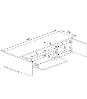 Mueble de Salón Cosmit 150cm, módulo inferior, medidas |SAYEZ|