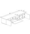 Mueble de Salón Cosmit 150cm, módulo inferior, medidas |SAYEZ|