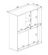 Aparador Alto Cosmit 90cm, medidas |SAYEZ|