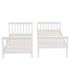 Litera de Madera Pino Camila Blanca 90x190cm, individual |SAYEZ|