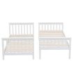 Litera de Madera Pino Camila Blanca 90x190cm, individual |SAYEZ|