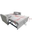 Sofá Cama Ciro Gris 146cm, Medidas |SAYEZ|