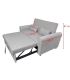 Sofá Cama Ciro Gris 146cm, Medidas |SAYEZ|