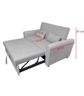 Sofá Cama Ciro Gris 146cm, Medidas |SAYEZ|