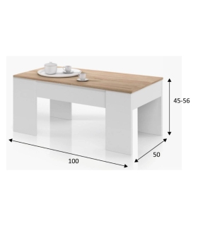 Piso Completo MEDITERRANEO con Sofá Cama Chaiselongue Nepal, Mesa de centro Mediterráneo, pictograma |SAYEZ|