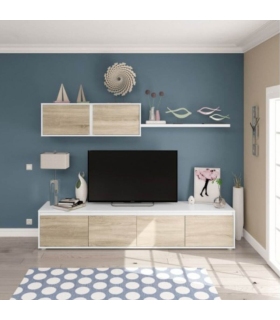 Piso Completo MEDITERRANEO con Sofá Cama Chaiselongue Nepal, Mueble Salón Alida |SAYEZ|