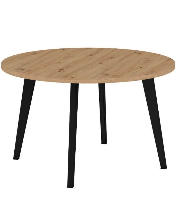 Mesa Redonda 100 cm Palermo Artisán y Negro|SAYEZ|