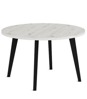 Mesa Redonda 110 cm Palermo Albián y Negro |SAYEZ|