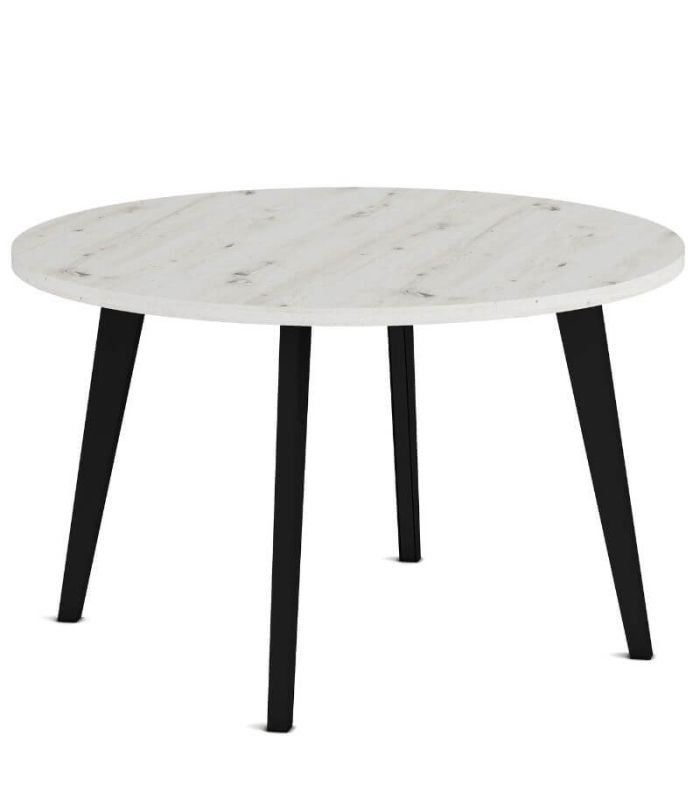 Mesa Redonda 110 cm Palermo Albián y Negro |SAYEZ|