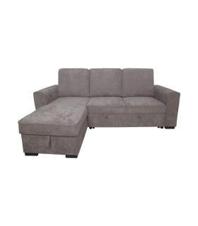 Piso Completo Nodi con Sofá Cama Chaiselongue Nepal, Sofá Cama Chaiselongue Nepal Gris 249cm |SAYEZ|