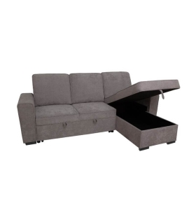 Piso Completo Nodi con Sofá Cama Chaiselongue Nepal, Sofá Cama Chaiselongue Nepal Gris 249cm |SAYEZ|