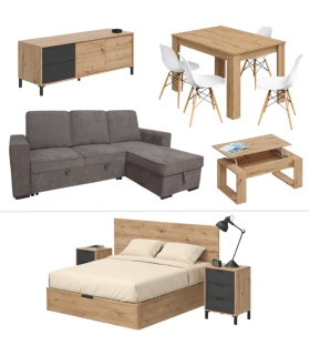 Piso Completo Nodi con Sofá Cama Chaiselongue Nepal |SAYEZ|