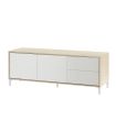Piso Completo Sweet con Sofá Cama Unai, Mueble Televisión Brooklyn Blanco Artik y Roble Canadian |SAYEZ|