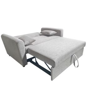 Piso Completo Sweet con Sofá Cama Ciro, Sofá Cama Ciro Gris, abierto |SAYEZ|