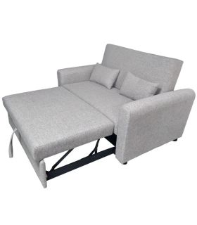 Piso Completo Sweet con Sofá Cama Ciro, Sofá Cama Ciro Gris, estirado |SAYEZ|