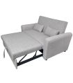 Piso Completo Sweet con Sofá Cama Ciro, Sofá Cama Ciro Gris, estirado |SAYEZ|