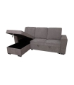 Piso Completo Sweet con Sofá Cama Chaiselongue Nepal, Sofá Cama Chaiselongue Reversible Nepal Gris |SAYEZ|