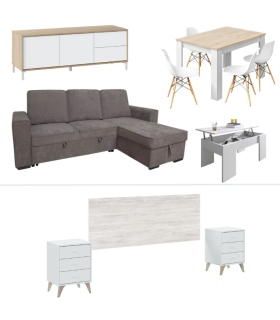 Piso Completo Sweet con Sofá Cama Chaiselongue Nepal |SAYEZ|