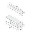Piso completo Kikua con sofá cama Unai, Mueble de Tv con estante Kikua Plus |SAYEZ|