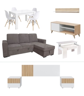 Piso Completo Kikua con Sofá Cama Chaiselongue Nepal |SAYEZ|