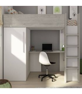 Cama Block Bono Cascina y Blanco 90x200cm, en ambiente|SAYEZ|